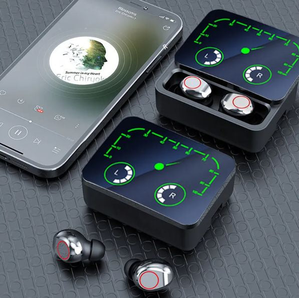 M90 Max tws wireless Earbuds Hifi Stereo Earbuds With 1200 MH Battery Ahsangadgetzone