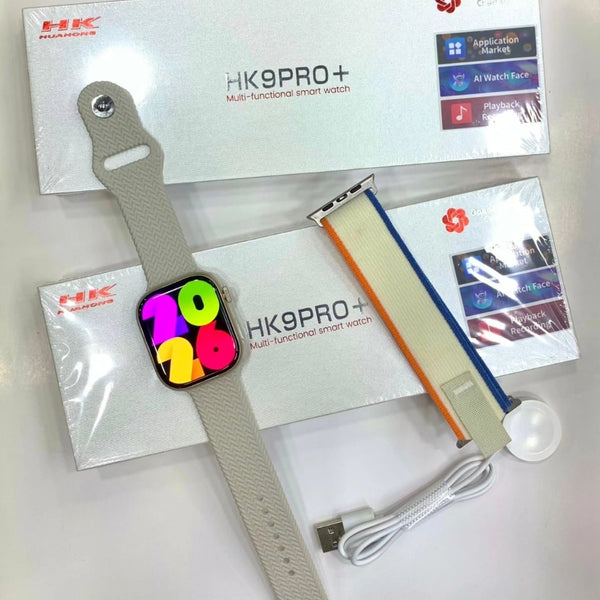 HK9 Pro Plus Smartwatch | Series 9 | Super AMOLED Display | 2GB Memory | AI ChatGPT | Smart Island | Bluetooth Calling Ahsangadgetzone