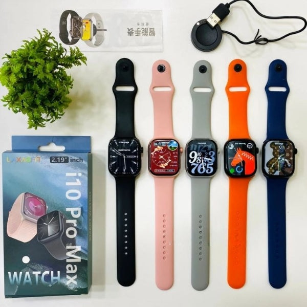 i10 Pro Max Smartwatch | 2.19” Full Touch | Bluetooth Call | Fitness & Health Tracker | Series 9 Ahsangadgetzone