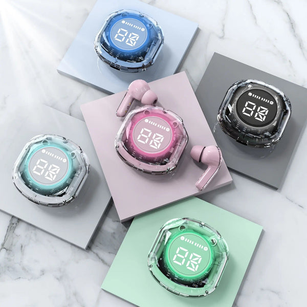 Air 39 Pro Transparent Wireless Earbuds | A39 Bluetooth 5.3 Headset | HiFi AirBuds with Deep Bass & Touch Control Ahsangadgetzone