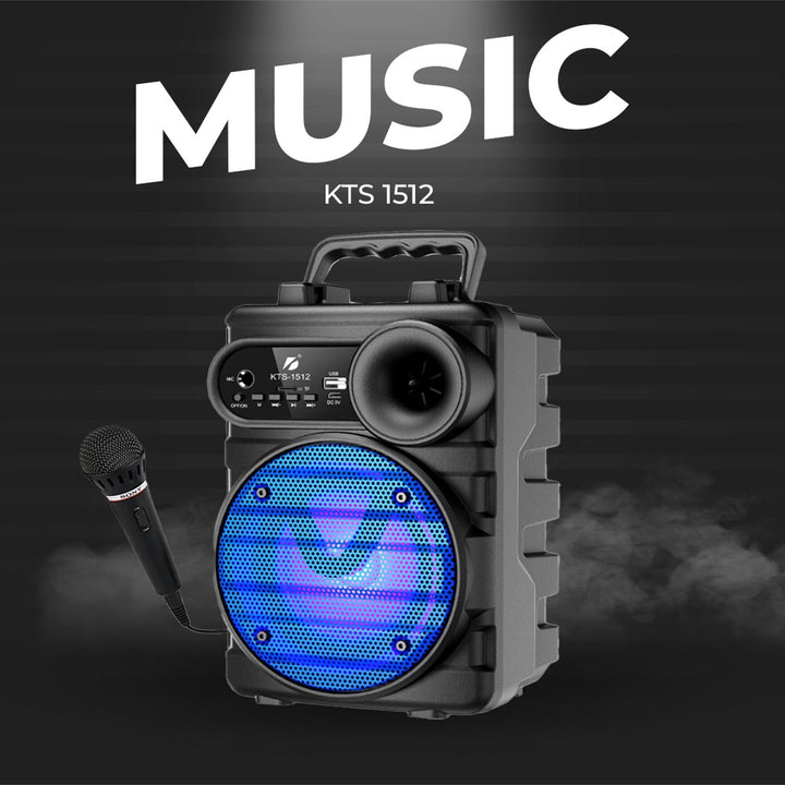 KTS-1512 Wireless Bluetooth Speaker – TWS, FM, USB, Mic, Original K Board Ahsangadgetzone