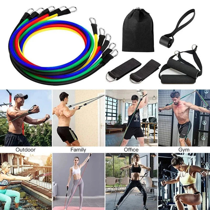 Power Exercise Resistance Band Set 5 In 1 Avuke Goods