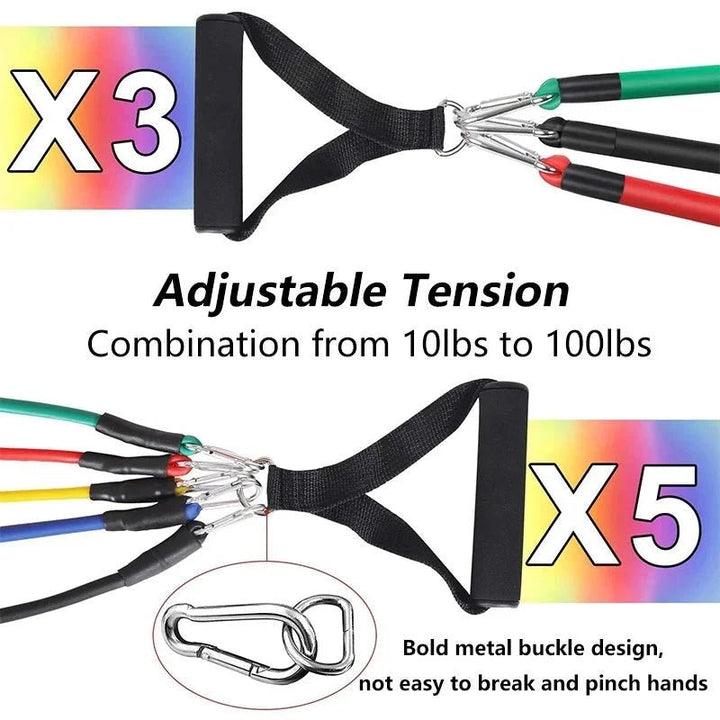Power Exercise Resistance Band Set 5 In 1 Avuke Goods