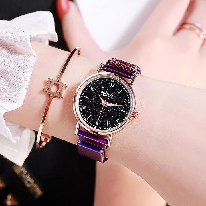 Fashion hipster explosion Starry Sky ladies luminous watch casual fashion watch student new watch spot Ravi Rang Collection