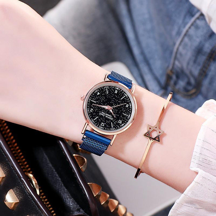Fashion hipster explosion Starry Sky ladies luminous watch casual fashion watch student new watch spot Ravi Rang Collection