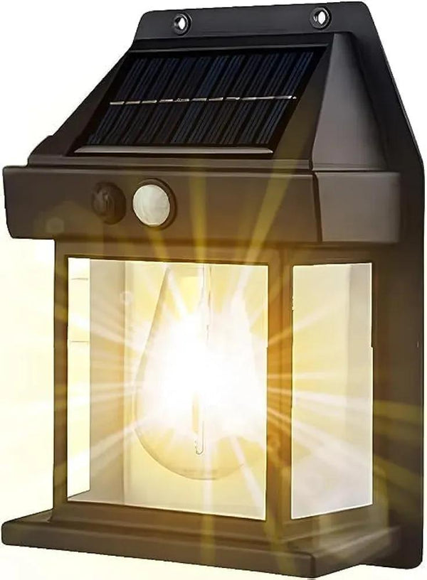 Motion Sensor Solar Sensor Lamp - Black Outdoor Lighting Solution Ravi Rang Collection