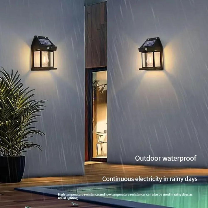 Motion Sensor Solar Sensor Lamp - Black Outdoor Lighting Solution Ravi Rang Collection