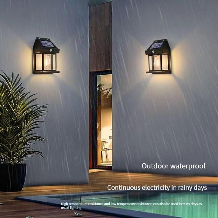 Motion Sensor Solar Sensor Lamp - Black Outdoor Lighting Solution Ravi Rang Collection