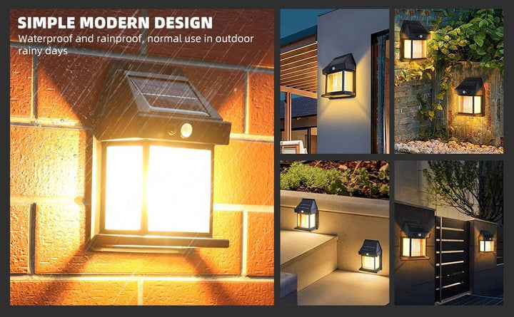 Motion Sensor Solar Sensor Lamp - Black Outdoor Lighting Solution Ravi Rang Collection
