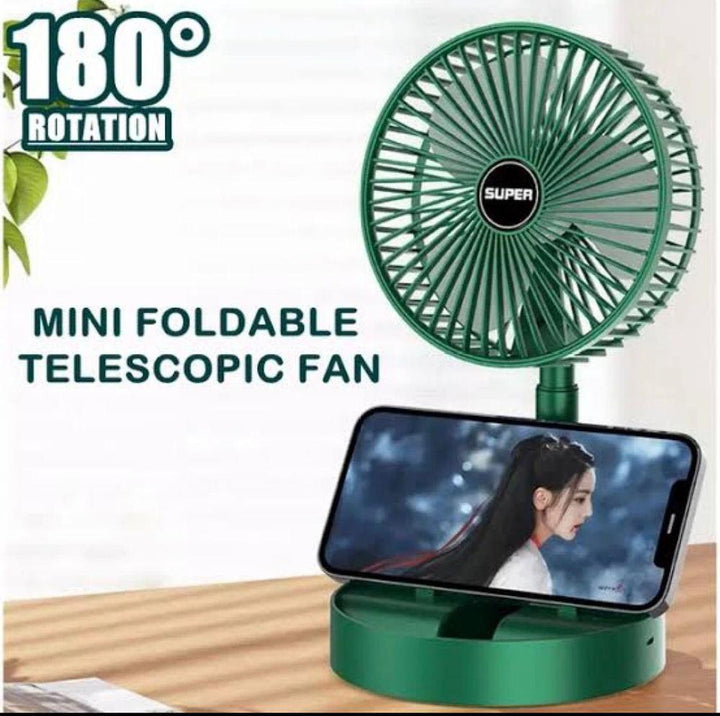 Folding Portable Rechargeable Fan for home & Office Ravi Rang Collection