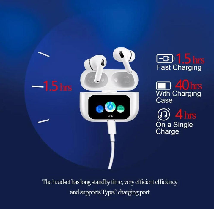 Earbuds Noise-Cancelling with Smart Touch LED Ravi Rang Collection