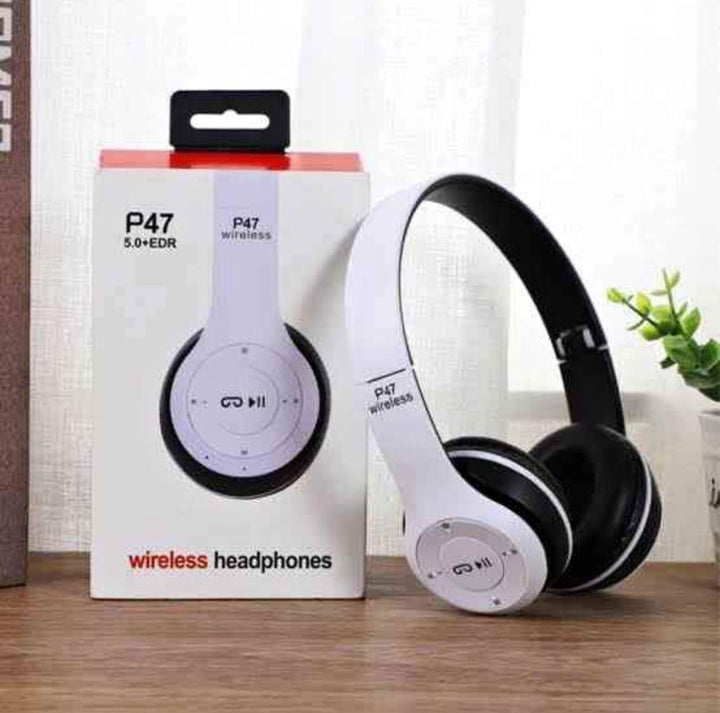 P47 Wireless Bluetooth Foldable Headset | 5-Hour Playtime | Crystal Clear Sound | Bluetooth 5.0 – Enhanced Audio Experience Ahsangadgetzone