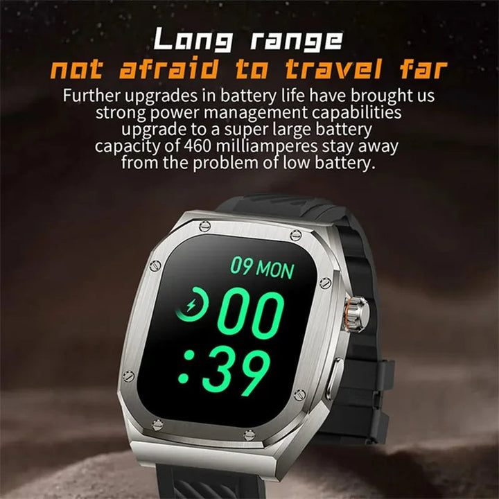 Z79 Max Armour Smart Watch – 2.1" IPS Display, Bluetooth Call, AI Voice Assistant, Compass, Heart Rate & Sports Tracking – Black Ahsangadgetzone