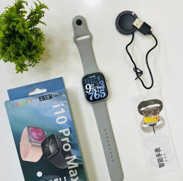 i10 Pro Max Smartwatch | 2.19” Full Touch | Bluetooth Call | Fitness & Health Tracker | Series 9 Ahsangadgetzone