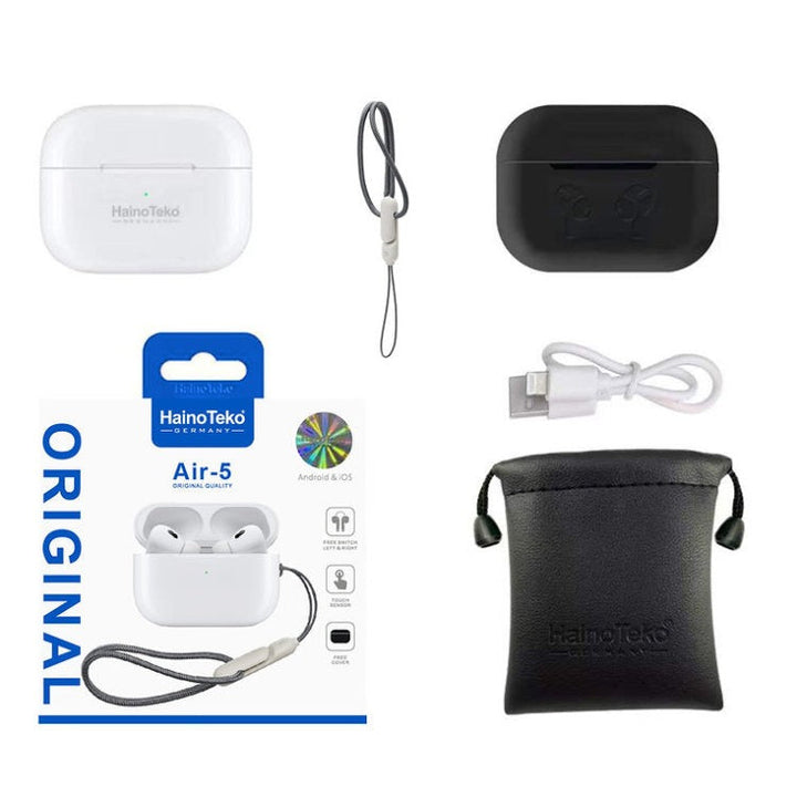 Haino Teko GERMANY Air-5 Bluetooth Earbuds – Premium Sound, Deep Bass, ENC & ANC Noise Cancellation Ahsangadgetzone