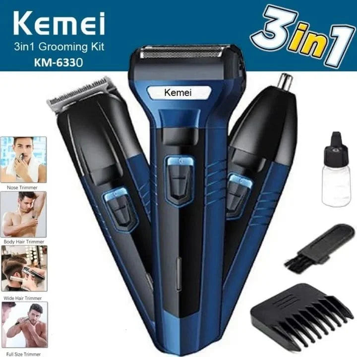 Kemei 3 In 1 Professional Hair Trimmer Nose Beard Trimmer Avuke Goods