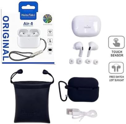 Haino Teko GERMANY Air-5 Bluetooth Earbuds – Premium Sound, Deep Bass, ENC & ANC Noise Cancellation Ahsangadgetzone