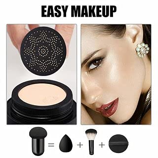 TYAGEN-II Sunisa 3 in 1 CC and BB Water Proof Foundation Concealer Cream with Air Cushion Mushroom Zainsar