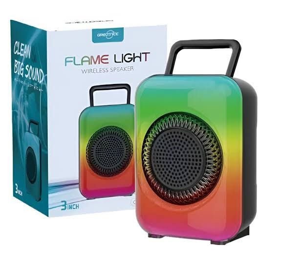 GTS-1867 Mini Portable 3-Inch Wireless Speaker – Rechargeable with Flame Lighting Effect Ahsangadgetzone