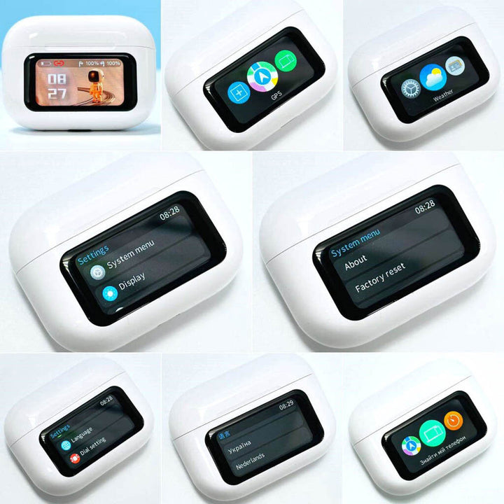 V20 Pro TWS Airbuds | Bluetooth 5.4 | ANC+ENC | Touch Display | 32H Battery Ahsangadgetzone