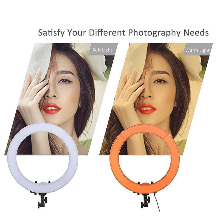 26CM Selfie LED Ring Light with Ball Head & Mobile Holder – 3-Color Brightness, Dimmable (Stand Not Included) Ahsangadgetzone