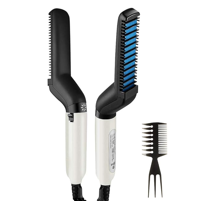 Hair Straightener For Men Multifunctional Comb Curling Electric Brush Beard Comb Zainsar