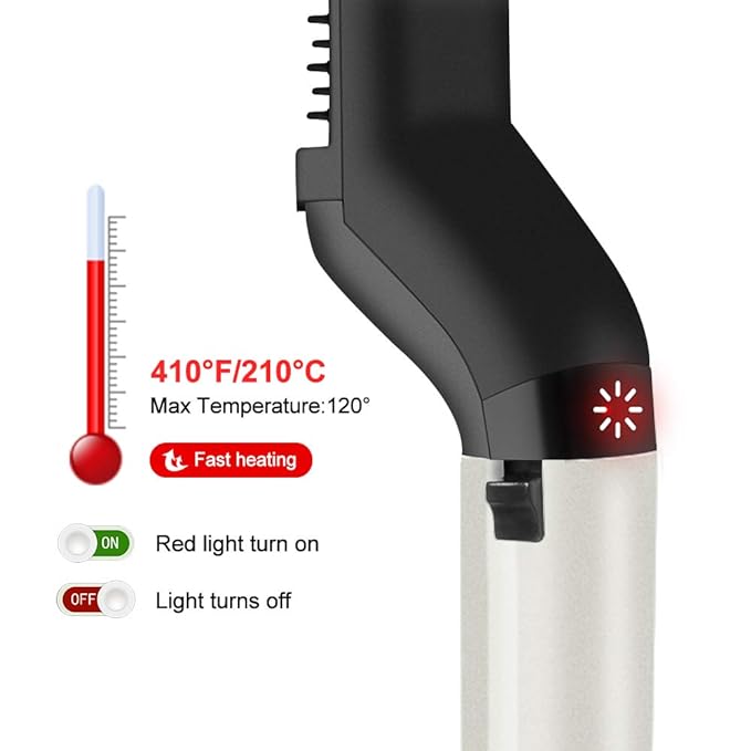 Hair Straightener For Men Multifunctional Comb Curling Electric Brush Beard Comb Zainsar