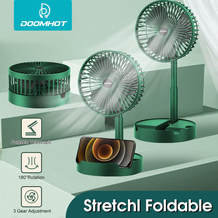 Portable Electric Mini Fan Foldable Telescopic fan with high Battery Life FSD-UZ-Traders