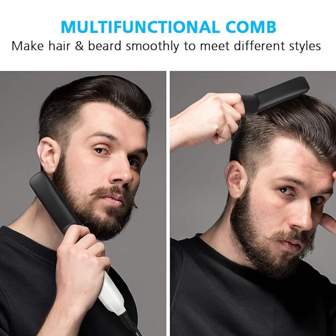 Hair Straightener For Men Multifunctional Comb Curling Electric Brush Beard Comb Zainsar