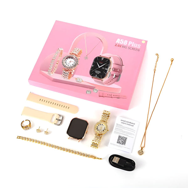 A58 Plus Smartwatch – Fitness Tracker | Blood Pressure Monitor | Stylish Watch for Women Ahsangadgetzone