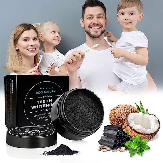 Activated Char coal Powder Teeth Whitening, Skin Detox, Facial Mask & Internal Cleanse- 60g Zainsar