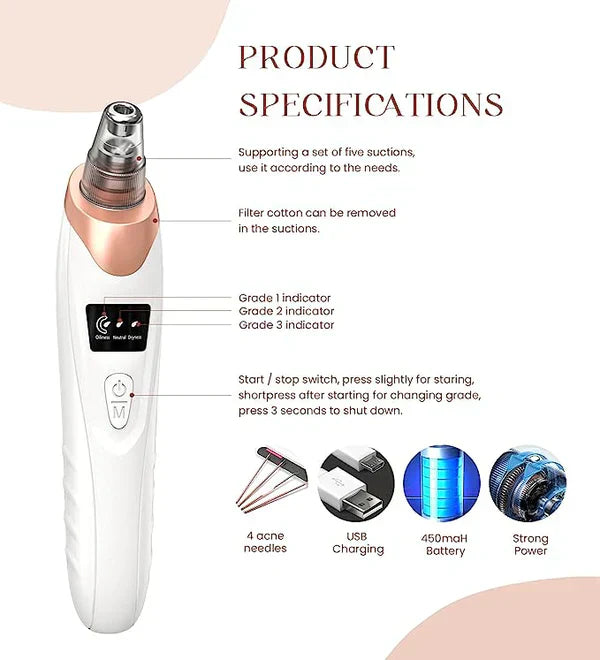 Electric Blackhead Remover Pore Vacuum Sucction machine sab lejao