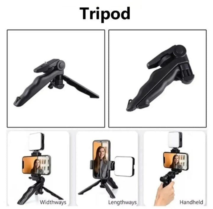 AY 49 All-in-One Video Creation Kit – Tripod, Microphone, LED Light, and Mobile Holder for Perfect Vlogs" Ahsangadgetzone