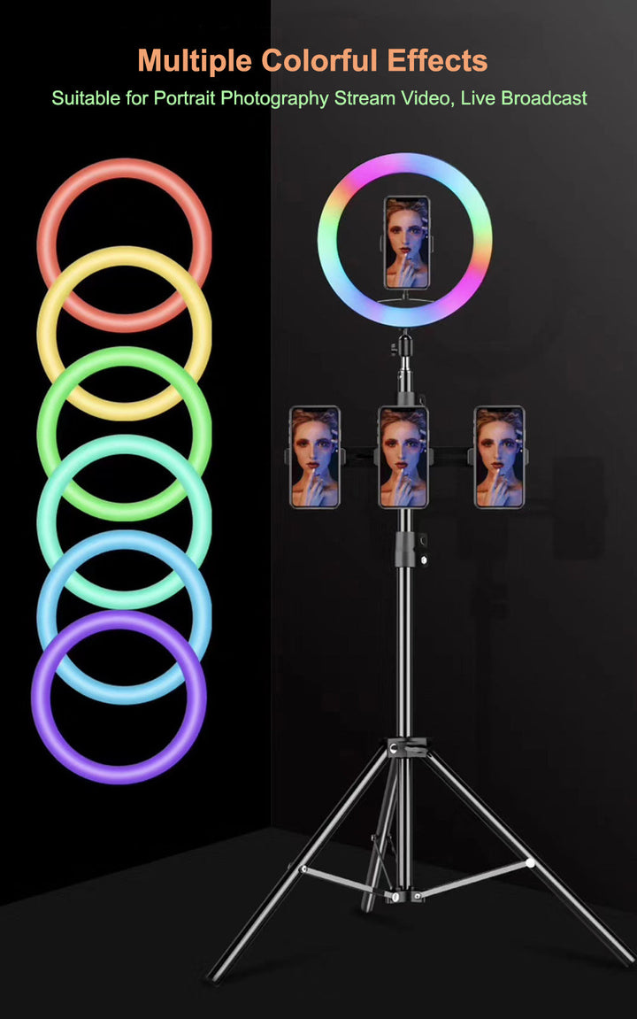 MJ36 14.1" RGB LED Ring Light – Multi-Color Beauty Fill Light with Phone Clip (Stand Not Included) Ahsangadgetzone