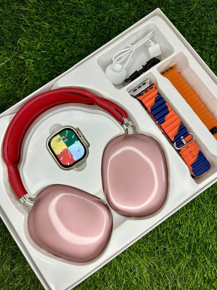 P9 Ultra 2 Smartwatch with High-Performance Headphones & 7 Customizable Straps – The Ultimate Wearable Experience Ahsangadgetzone