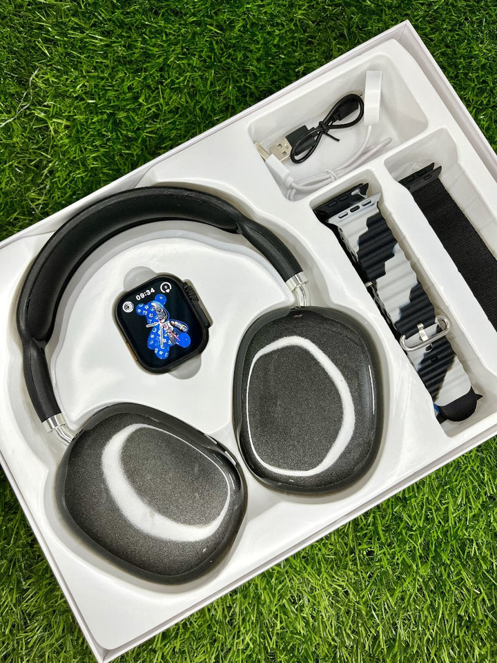 P9 Ultra 2 Smartwatch with High-Performance Headphones & 7 Customizable Straps – The Ultimate Wearable Experience Ahsangadgetzone