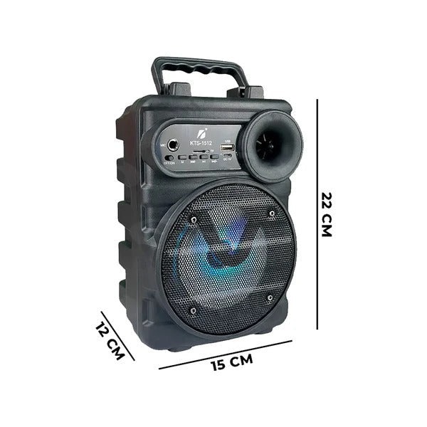 KTS-1512 Wireless Bluetooth Speaker – TWS, FM, USB, Mic, Original K Board Ahsangadgetzone