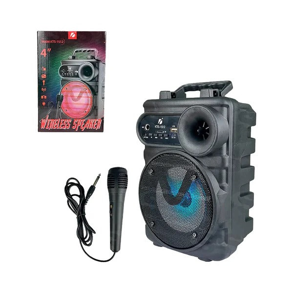 KTS-1512 Wireless Bluetooth Speaker – TWS, FM, USB, Mic, Original K Board Ahsangadgetzone