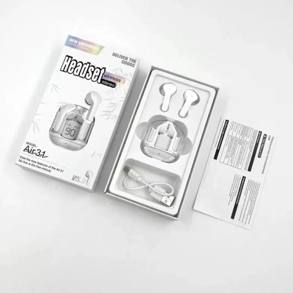 Air31 Earbuds Wireless Crystal Transparent And Bluetooth Avuke Goods