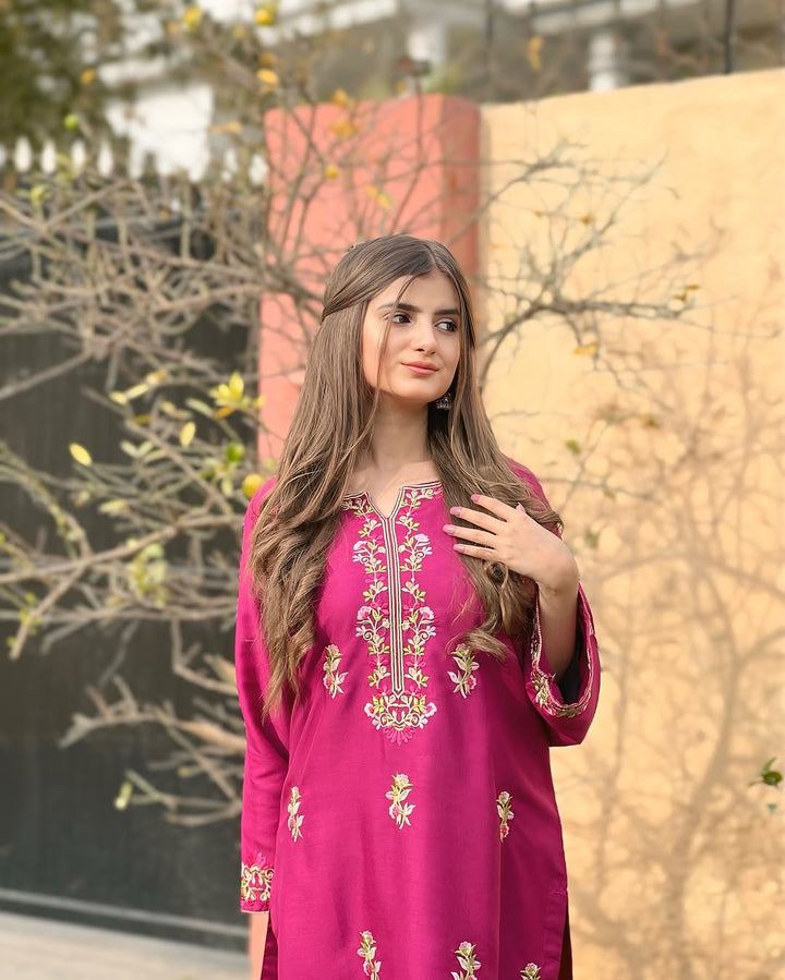 Women Unstitched Embroidered 3pc Suit Bonanza