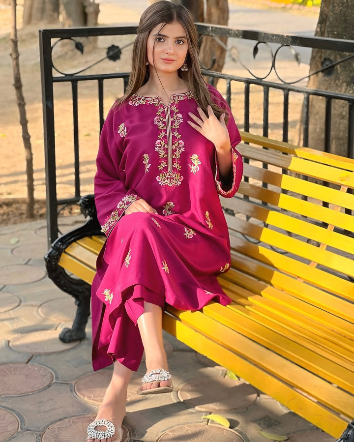 Women Unstitched Embroidered 3pc Suit Bonanza