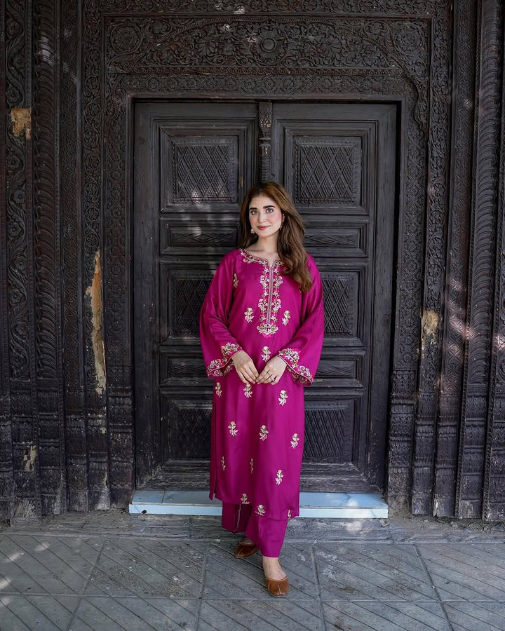 Women Unstitched Embroidered 3pc Suit Bonanza
