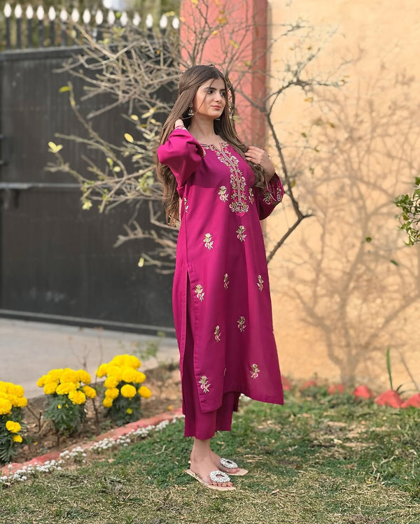 Women Unstitched Embroidered 3pc Suit Bonanza