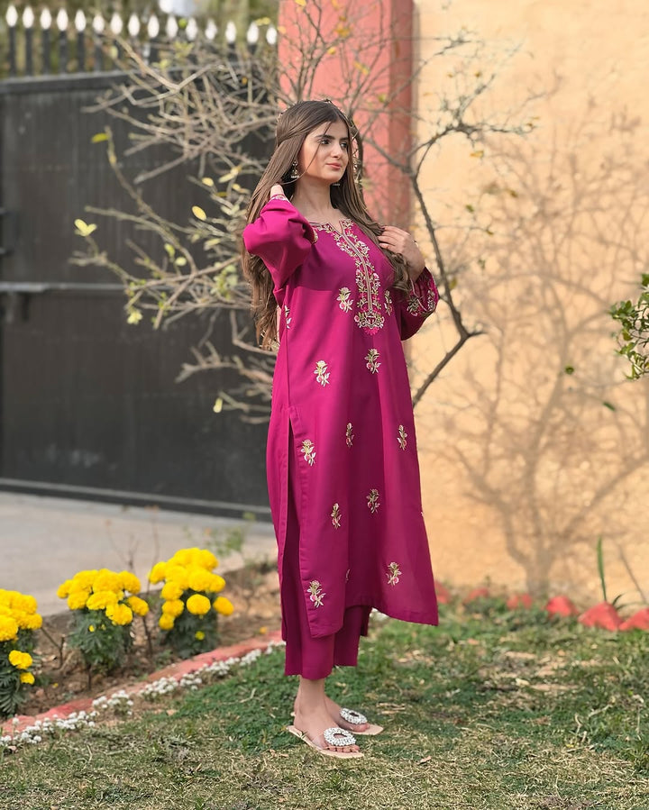 Women Unstitched Embroidered 3pc Suit Bonanza