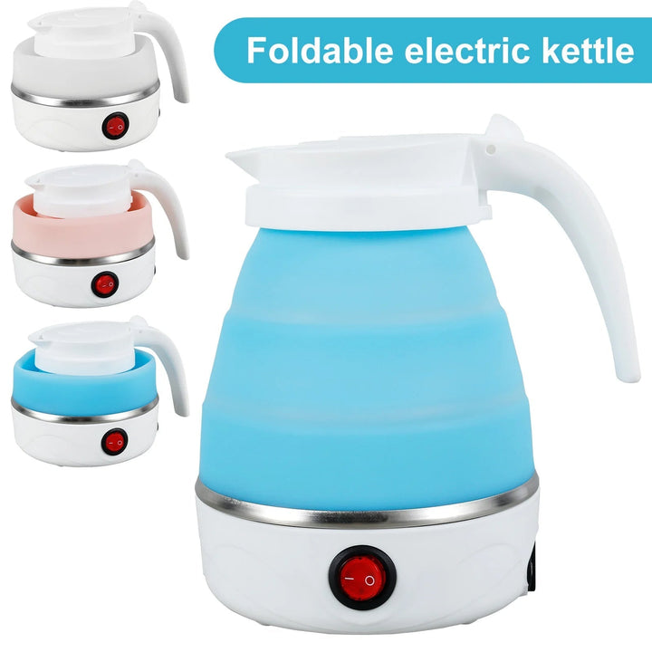 Mini Folding  Electric Kettle Portable Leakproof Silicone 600ml 600W Fashion Mart