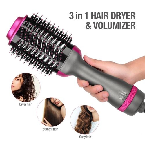 Professional Curler Hair Straightener Hair Dryer Styling Tool Hot Air Brush Aram ka bazar