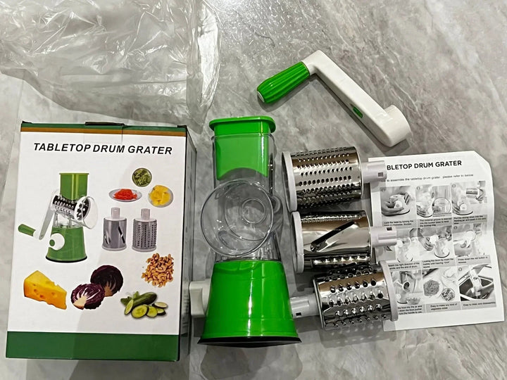 Multi-function 3 in 1 Drum Vegetable Cutter Slicer UJ Discount Bazar