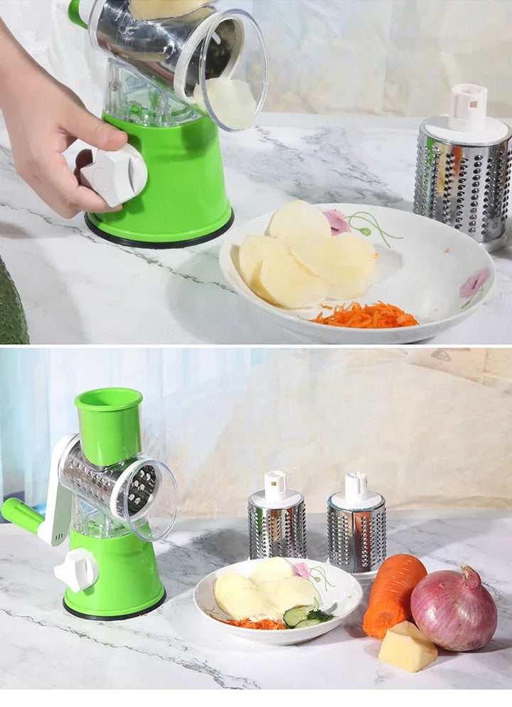 Multi-function 3 in 1 Drum Vegetable Cutter Slicer UJ Discount Bazar