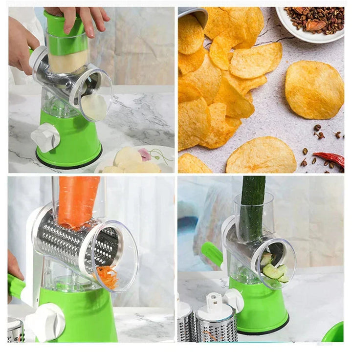 Multi-function 3 in 1 Drum Vegetable Cutter Slicer UJ Discount Bazar
