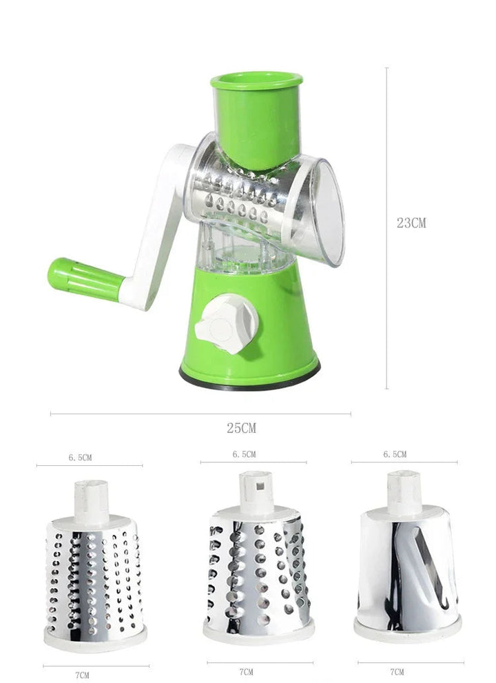 Multi-function 3 in 1 Drum Vegetable Cutter Slicer UJ Discount Bazar